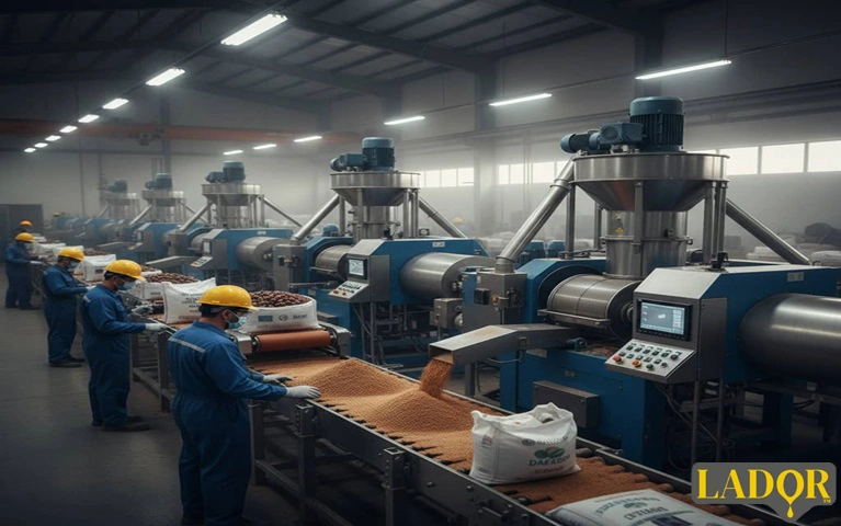 عکس مربوط به طرز تهیه کنجاله هسته خرما